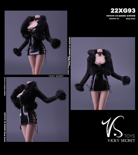 【VICKY SECRET toys】VStoys 22XG93A Strap Dress ドレス＆コート 1/6スケール 女性ドール用コスチューム