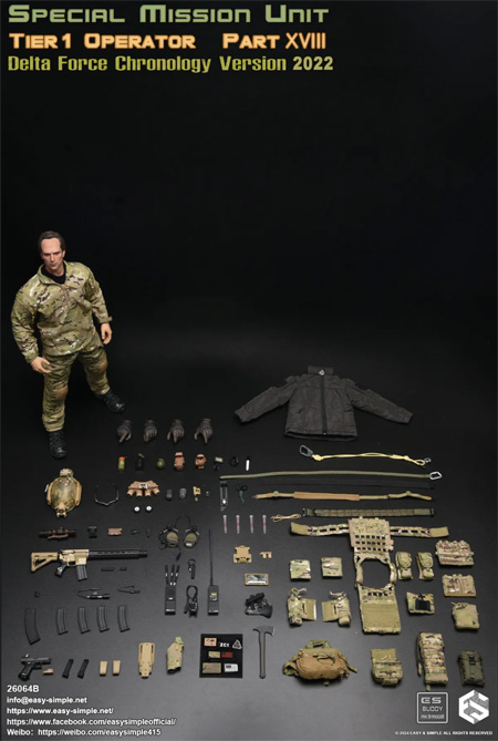 EASY&SIMPLE】26064B Special Mission Unit Tier1 Operator Part XVIII Delta  Force Chronology Version 2022 デルタフォース 1/6スケールミリタリーフィギュア