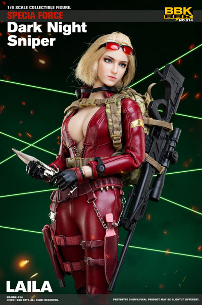 【bbk】BBK014 1/6 Dark Night Sniper Laila 暗夜狙撃手 ライラ 女性エージェント 1/6スケール女性ドールフィギュア