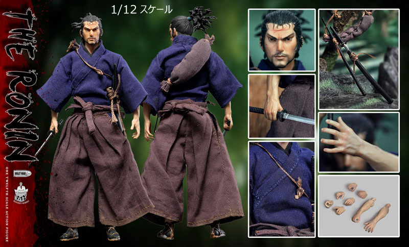 【BULLET HEAD】BH007 1/12 The Ronin 1/12 宮本武蔵 侍 浪人 1/12スケールアクションフィギュア