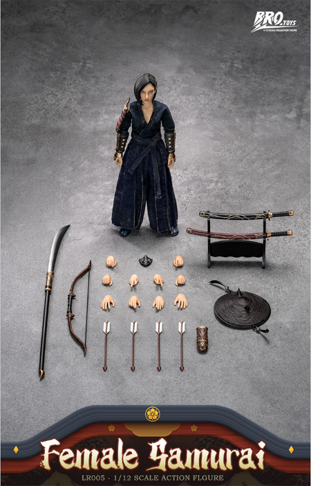 【BROTOYS】LR005 1/12 Female Samurai 女武士 女性剣豪 1/12スケールフィギュア