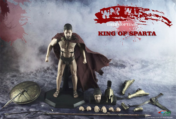 【BY-ART】G01 1/12 War Wolf Thermopylae KING OF SPARTA スパルタ王 1/12スケール シームレス男性ボディフィギュア