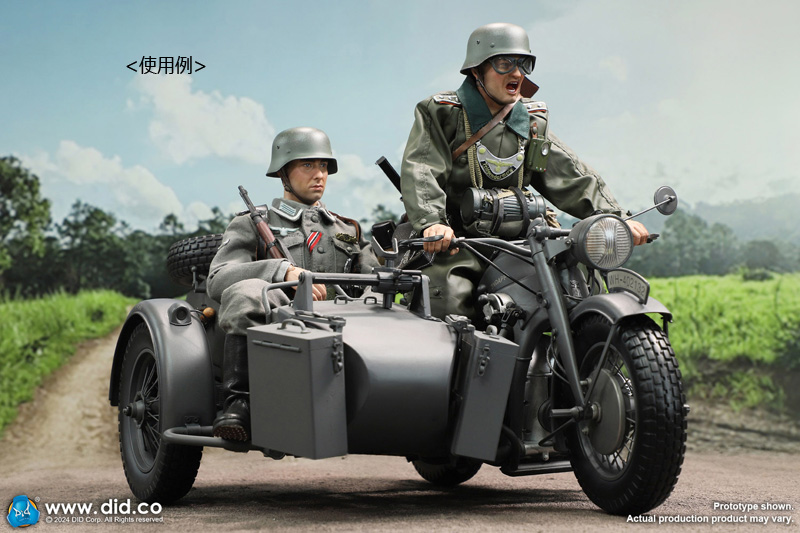 【DID】E60075 1/6 WW2 German Zündapp KS 750 Motorcycle with sidecar ドイツ国防軍 ツェンダップKS750 オートバイ サイドカー付