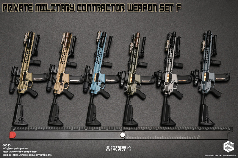 【EASY&SIMPLE】06043 Private Mlitary Contractor Weapon Set F 1/6スケール アサルトライフル