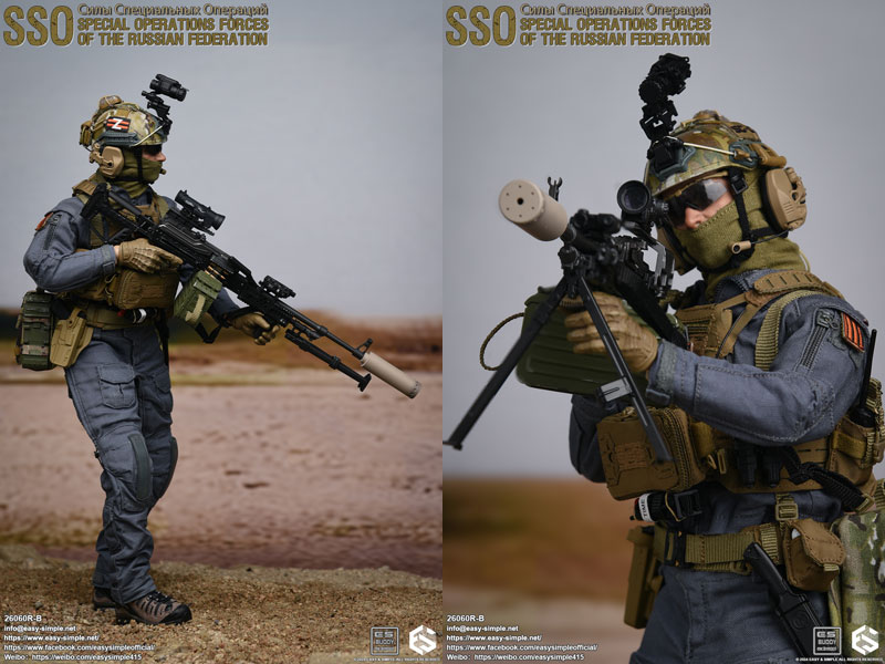 【EASY&SIMPLE】26060R-B Russian Special Operations Forces(SSO) ロシア連邦軍 特殊作戦軍 特殊部隊 1/6スケールミリタリーフィギュア