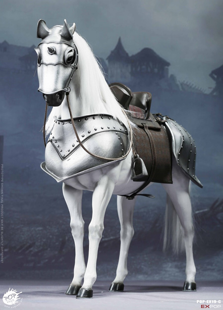 【POPtoys】EX019C 1/6 Saint Knight-War horse 聖騎士 ウォーホース 軍馬 白馬 1/6スケール馬フィギュア