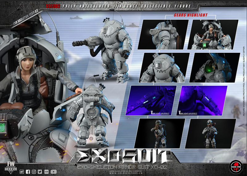 【Soldier Story】SSE002 1/18 EXOSUIT EXO Skeleton Armor Suit XO-02 エクソスーツ