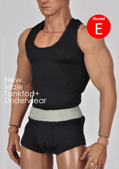 【(NoBrand)】1/6 F-058 Male Tanktop+Underwear　1/6スケール 男性用タンクトップ＆アンダーウェア