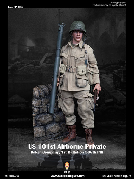 【Facepoolfigure】FP006 1/6 WW2 US 101st Airborne Private WW2アメリカ陸軍 第101空挺師団  ライアン一等兵 フランス1944 1/6スケールミリタリーフィギュア