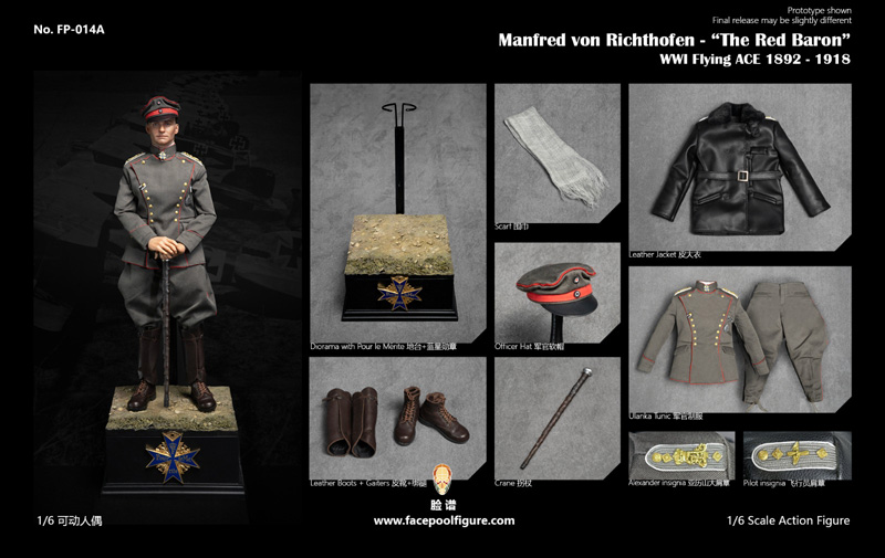 【Facepoolfigure】FP014A 1/6 Manfred von Richthofen -“The Red Baron” Standard Edition