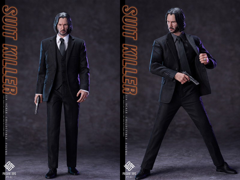 【PRESENT TOYS】PT-sp61 1/6 Suit Killer ブラック・スーツ・キラー 1/6スケール男性フィギュア