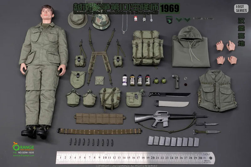 【QORANGE QOTOYS】QOM-1035 1/6 Vietnam War 101st Airborne Division ベトナム戦争 アメリカ陸軍 第101空挺師団 ハンバーガーヒル 1969