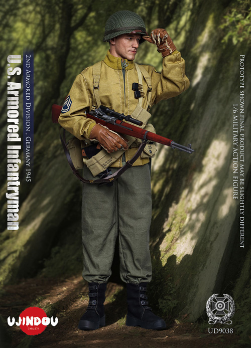 【UJINDOU】UD9038 1/6 WW2 U.S. Armored Infantryman, 2nd Armored Division Germany 1945