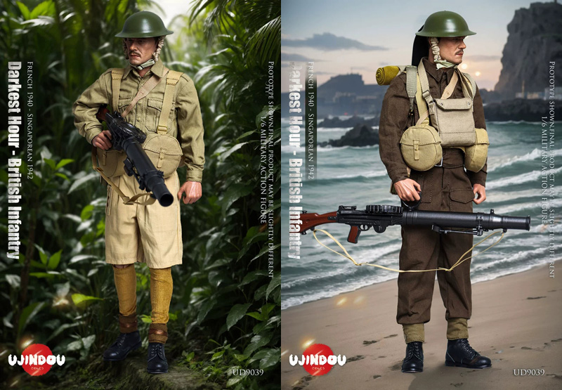 【UJINDOU】UD9039 1/6 WW2 British Infantry,French 1940 - Singaporean 1942 Figure 第二次世界大戦 イギリス軍